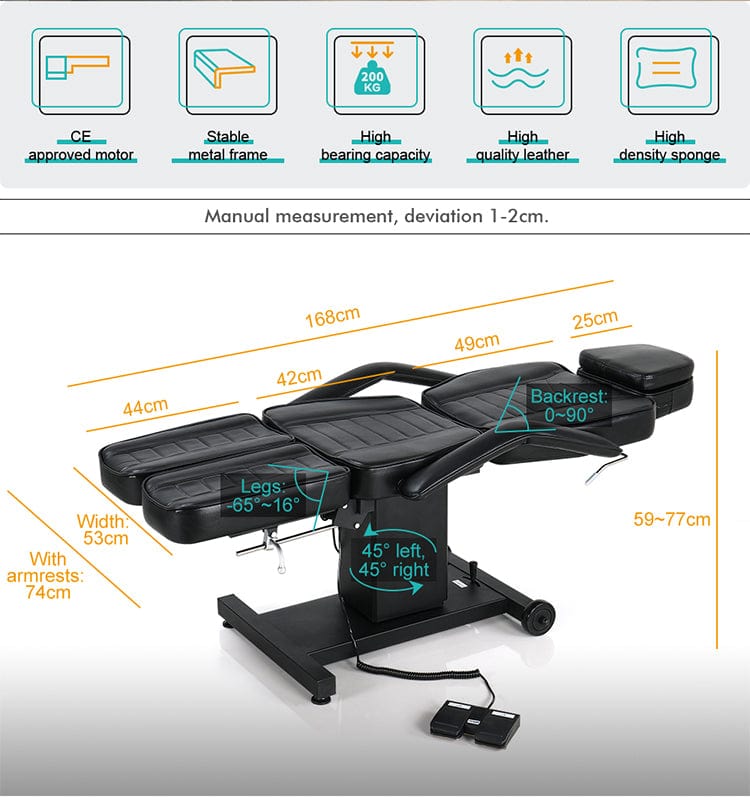 【EE.UU.】Combo de silla de cliente, carrito y silla maestra eléctrica TATARTIST