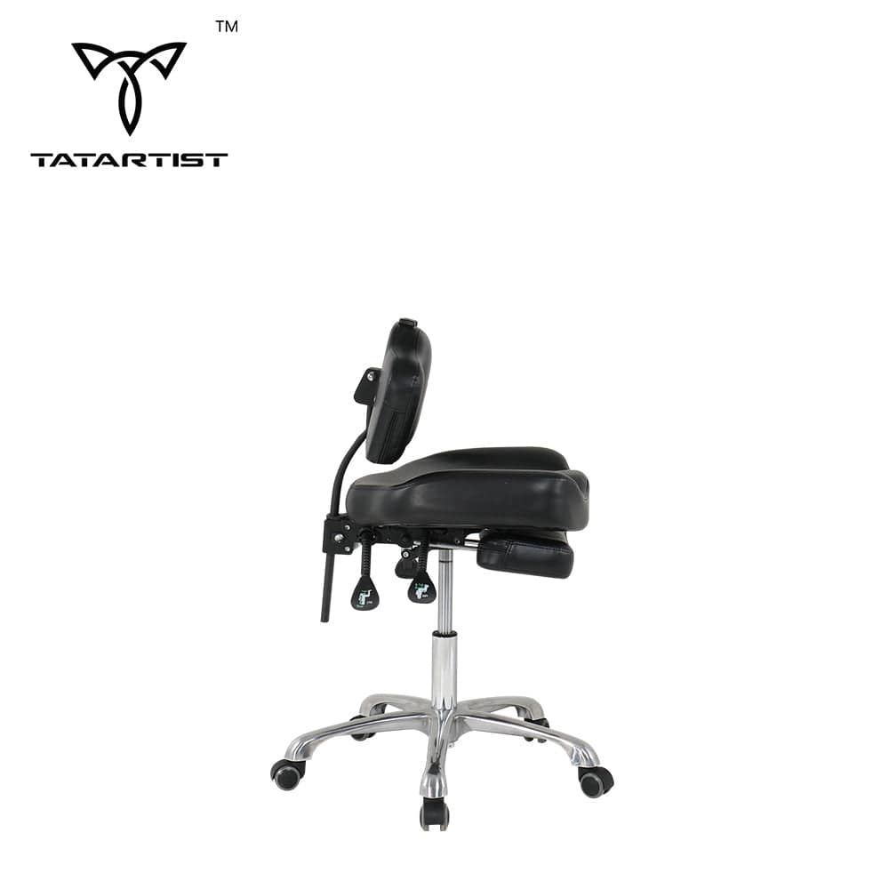 【USA+CA】TA-AC-07 Ergonomischer hydraulischer tragbarer schwarzer Tätowiererstuhl für Tattoo-Shop