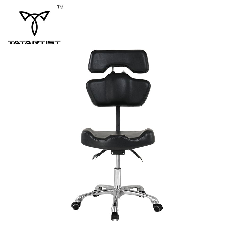 【USA + CA】TA-AC-07 Silla ergonómica hidráulica portátil para tatuadores negra para tienda de tatuajes