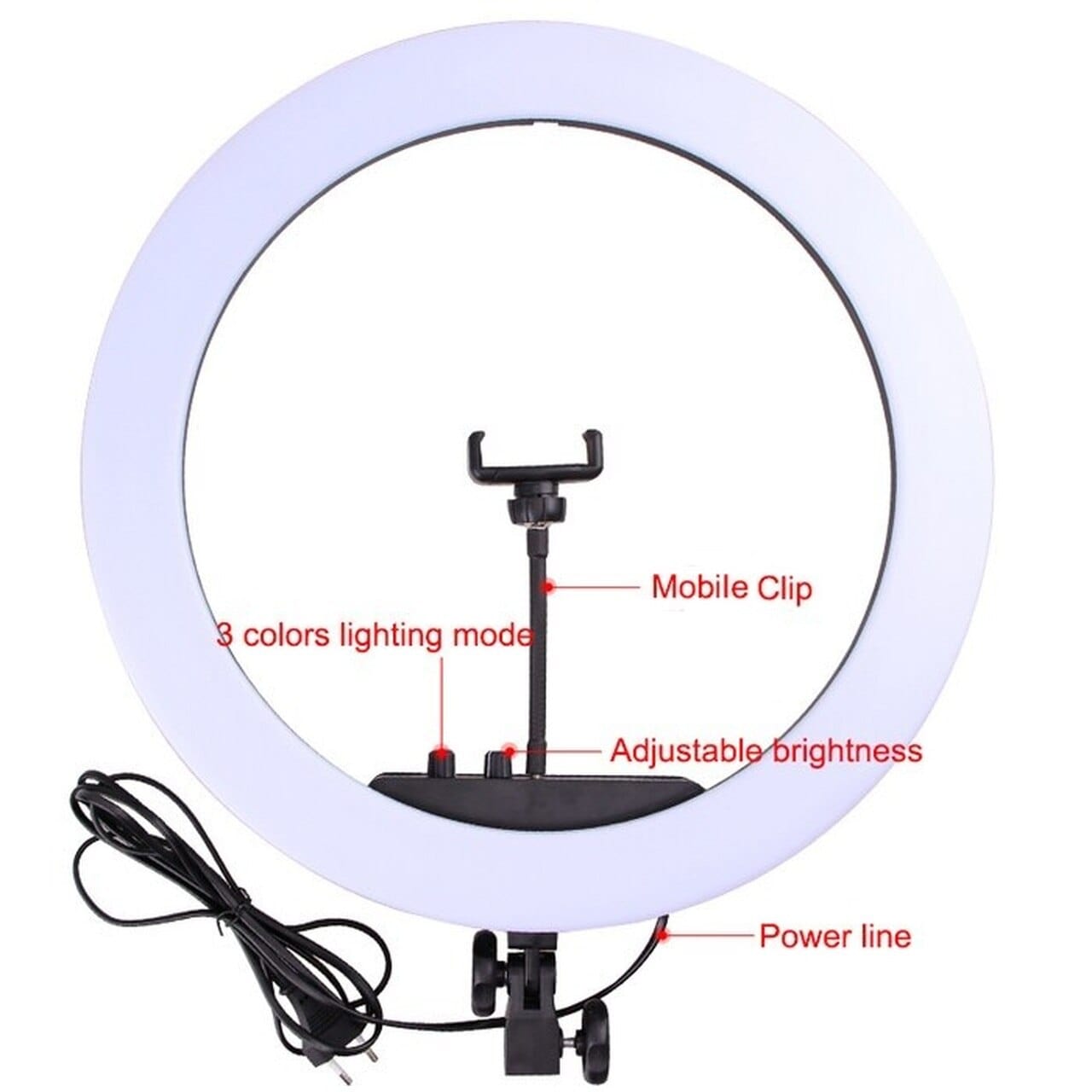 【USA】LED Ring Tattoo Light - 18" Adjustable Tri-Color